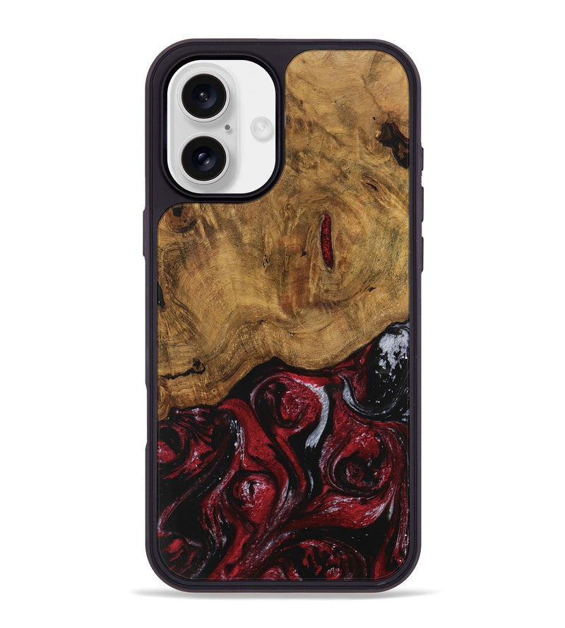 iPhone 16 Plus Wood Phone Case - Caesar (Red, 740441)