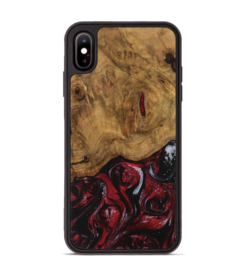 iPhone Xs Max Wood Phone Case - Caesar (Red, 740441)