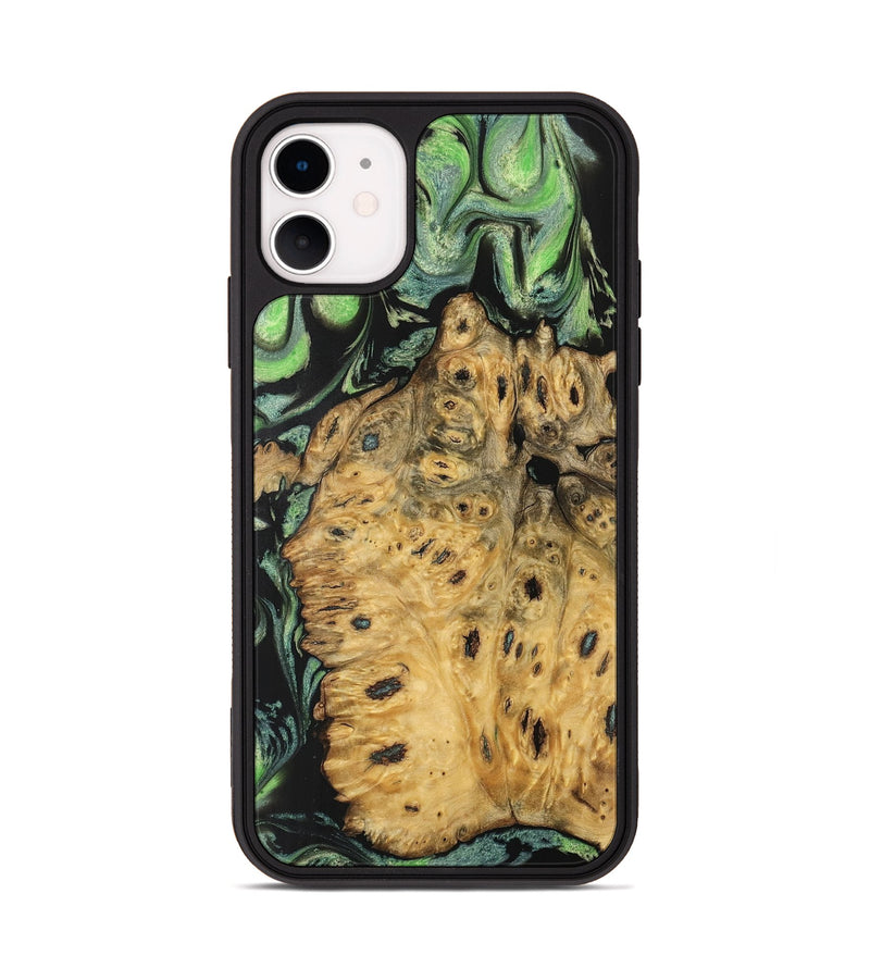 iPhone 11 Wood Phone Case - Azmina (Green, 740449)