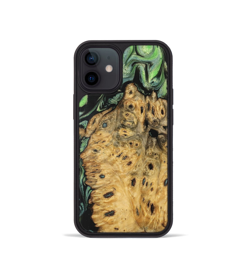 iPhone 12 mini Wood Phone Case - Azmina (Green, 740449)