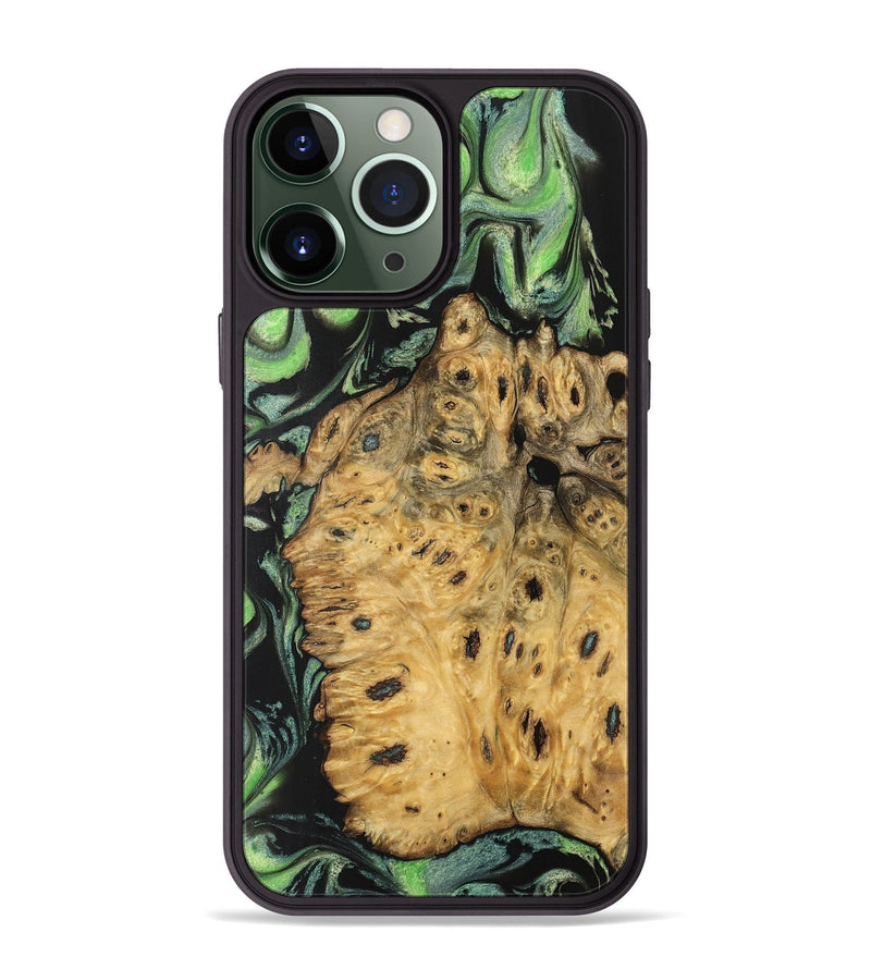 iPhone 13 Pro Max Wood Phone Case - Azmina (Green, 740449)