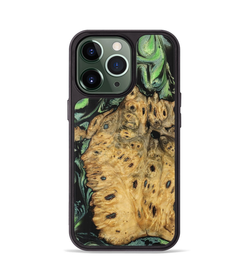 iPhone 13 Pro Wood Phone Case - Azmina (Green, 740449)