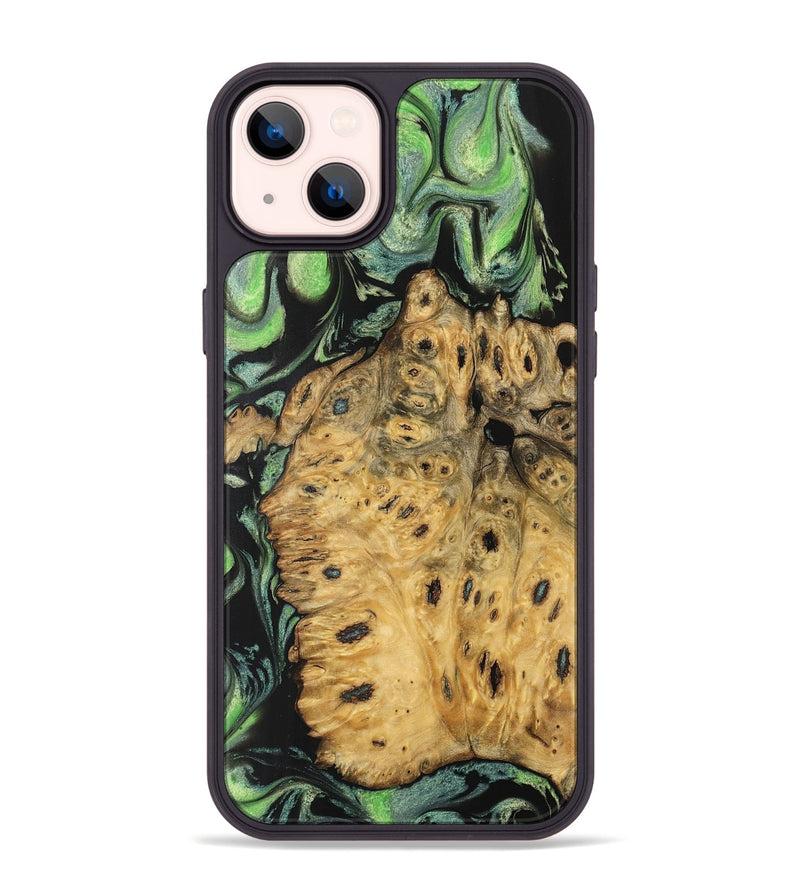 iPhone 14 Plus Wood Phone Case - Azmina (Green, 740449)