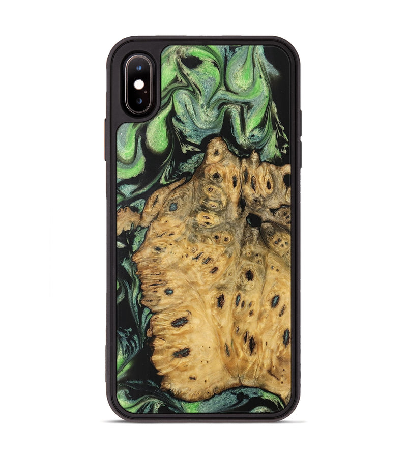 iPhone Xs Max Wood Phone Case - Azmina (Green, 740449)