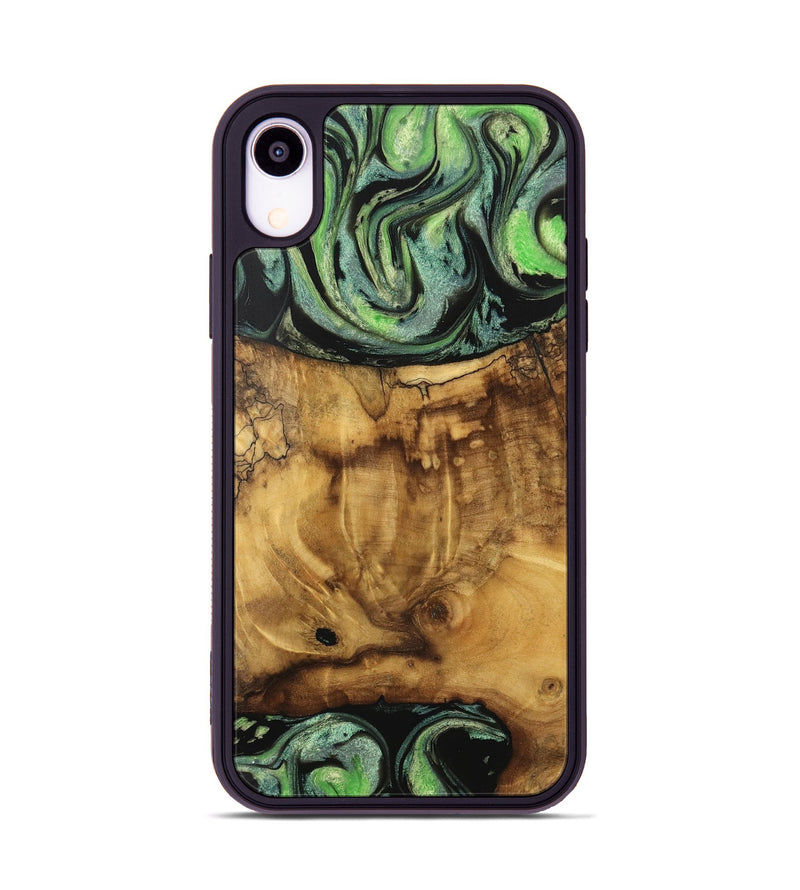 iPhone Xr Wood Phone Case - Maala (Green, 740450)