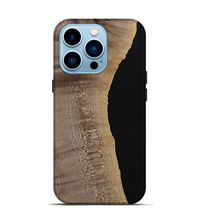 iPhone 14 Pro Wood Live Edge Phone Case - Dhiren (Wood Burl, 740578)