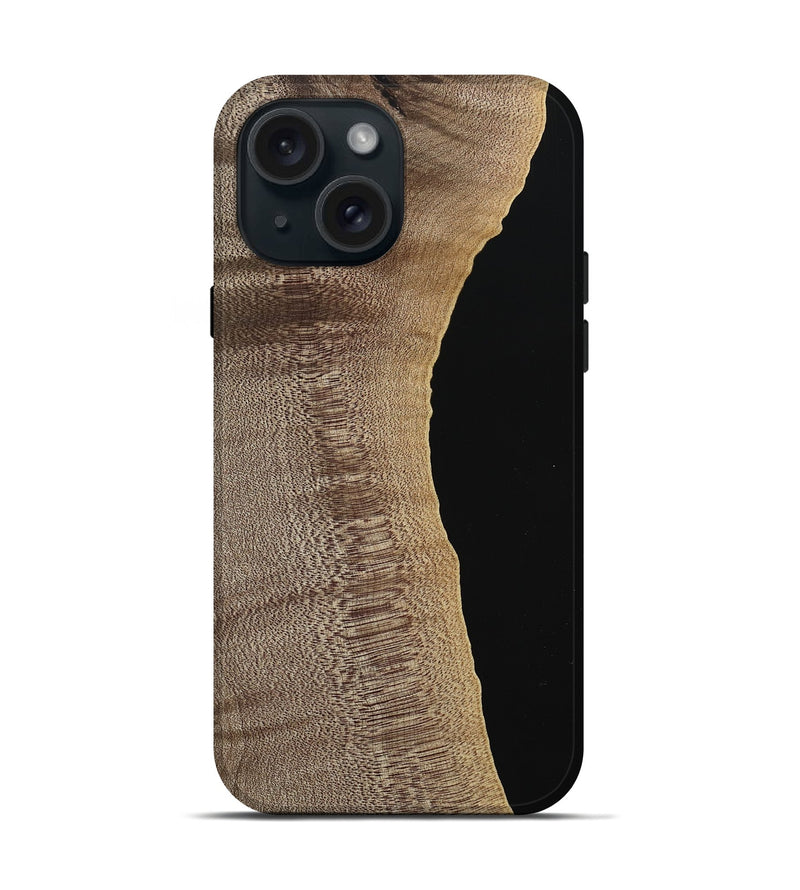 iPhone 15 Wood Live Edge Phone Case - Dhiren (Wood Burl, 740578)