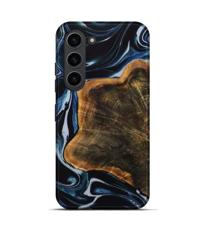 Galaxy S23 Wood Live Edge Phone Case - Behnam (Blue, 740580)