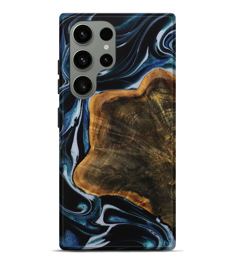 Galaxy S23 Ultra Wood Live Edge Phone Case - Behnam (Blue, 740580)