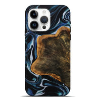 iPhone 15 Pro Max Wood Live Edge Phone Case - Behnam (Blue, 740580)