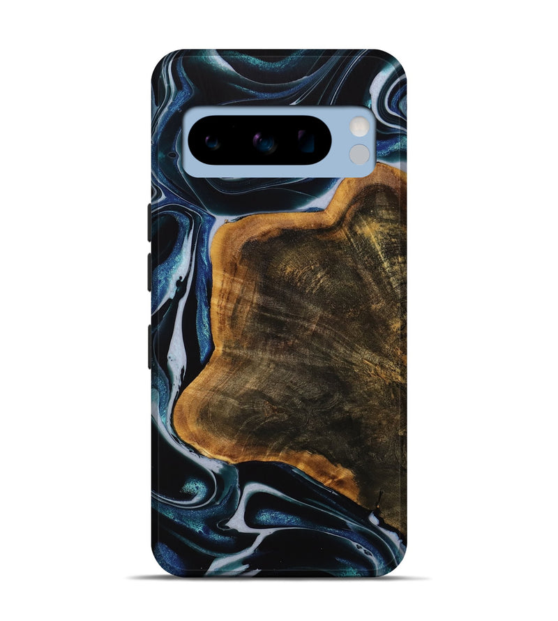 Pixel 8 Pro Wood Live Edge Phone Case - Behnam (Blue, 740580)