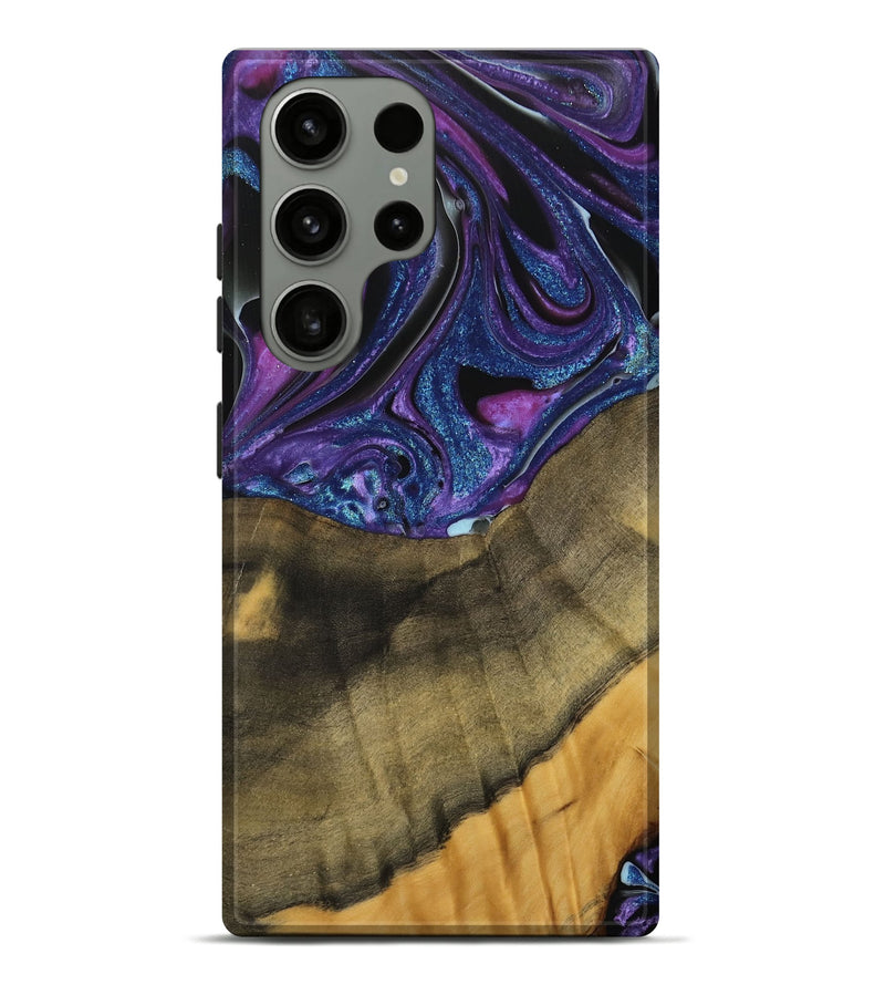 Galaxy S23 Ultra Wood Live Edge Phone Case - Mariska (Purple, 740583)