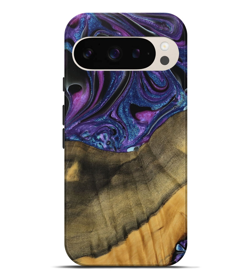 Pixel 9 Pro XL Wood Live Edge Phone Case - Mariska (Purple, 740583)