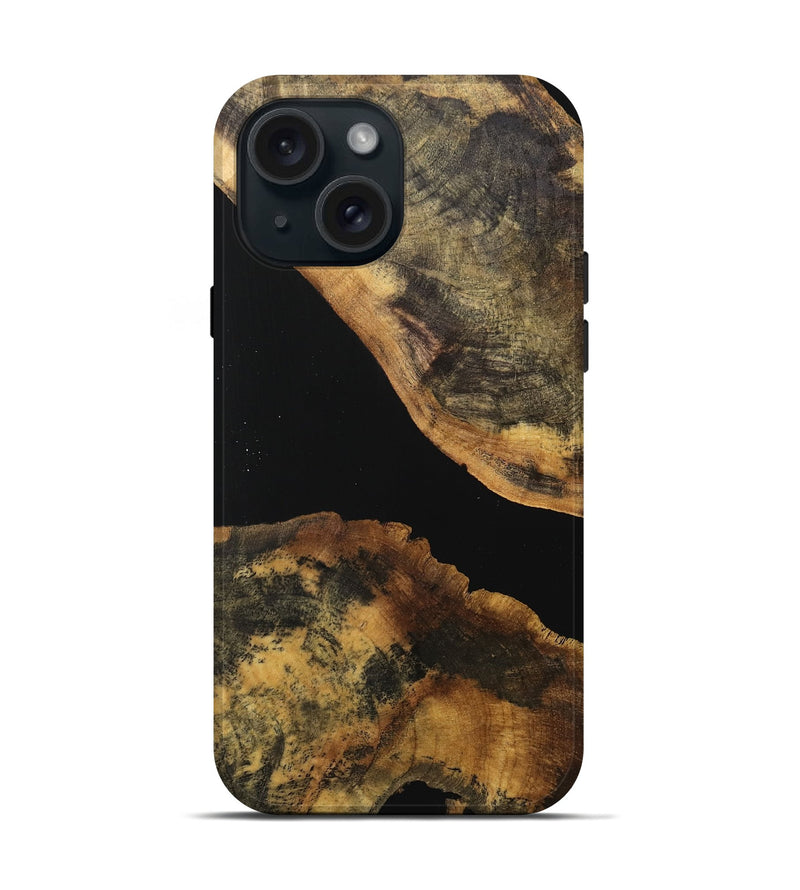 iPhone 15 Wood Live Edge Phone Case - Lelah (Wood Burl, 740584)