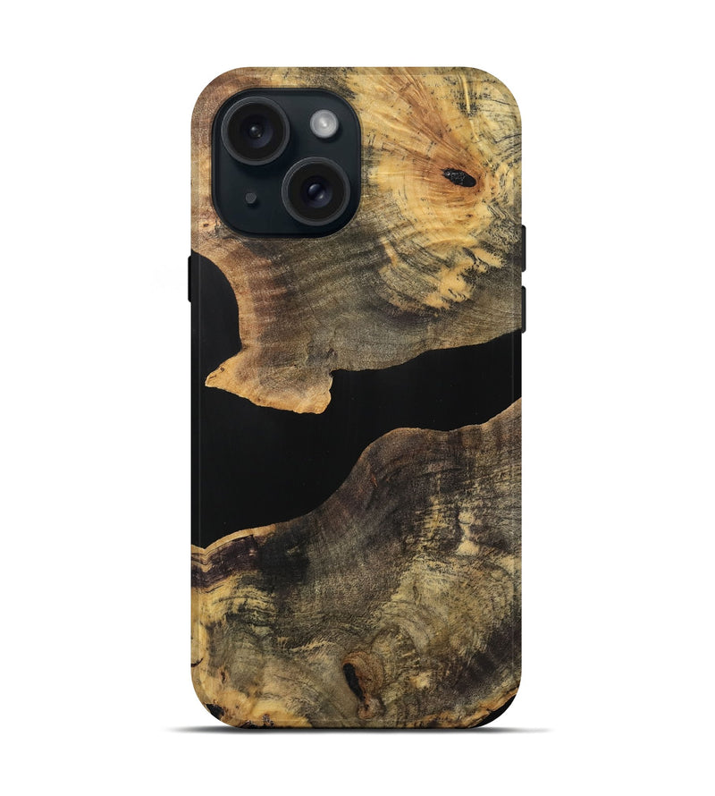 iPhone 15 Wood Live Edge Phone Case - Iliana (Wood Burl, 740586)