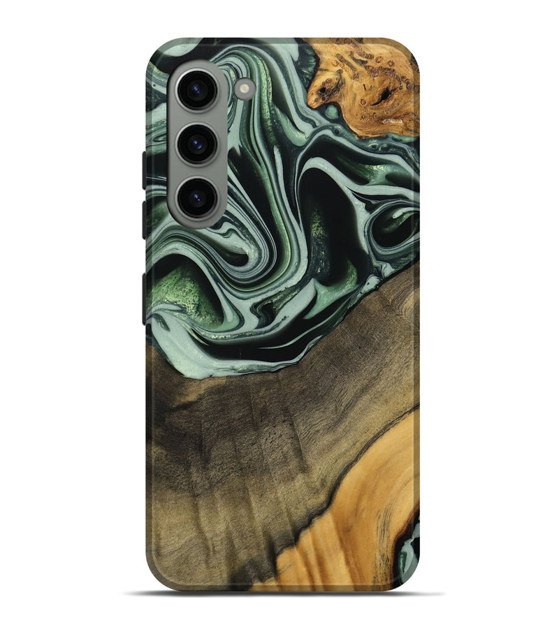 Galaxy S23 Plus Wood Live Edge Phone Case - Cacilie (Green, 740589)