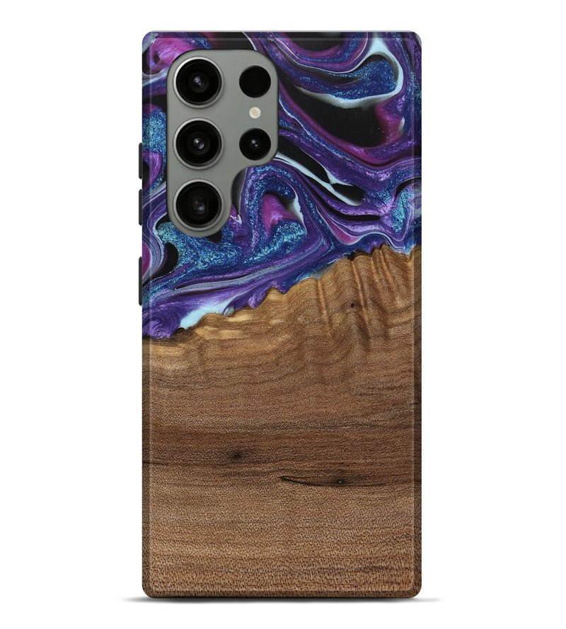 Galaxy S23 Ultra Wood Live Edge Phone Case - Issam (Purple, 740594)