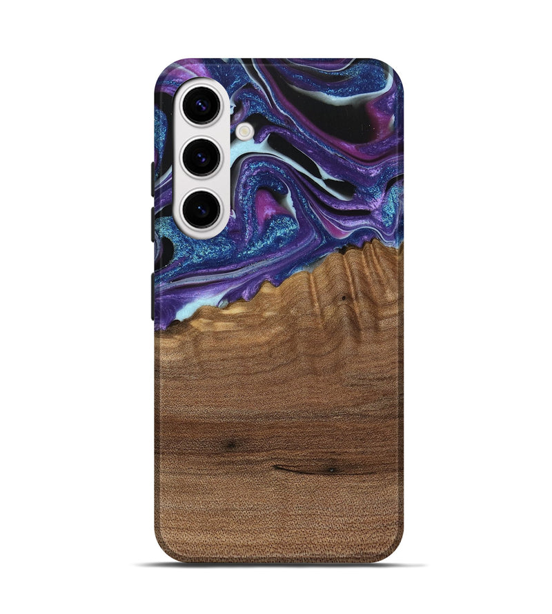 Galaxy S25 Wood Live Edge Phone Case - Issam (Purple, 740594)