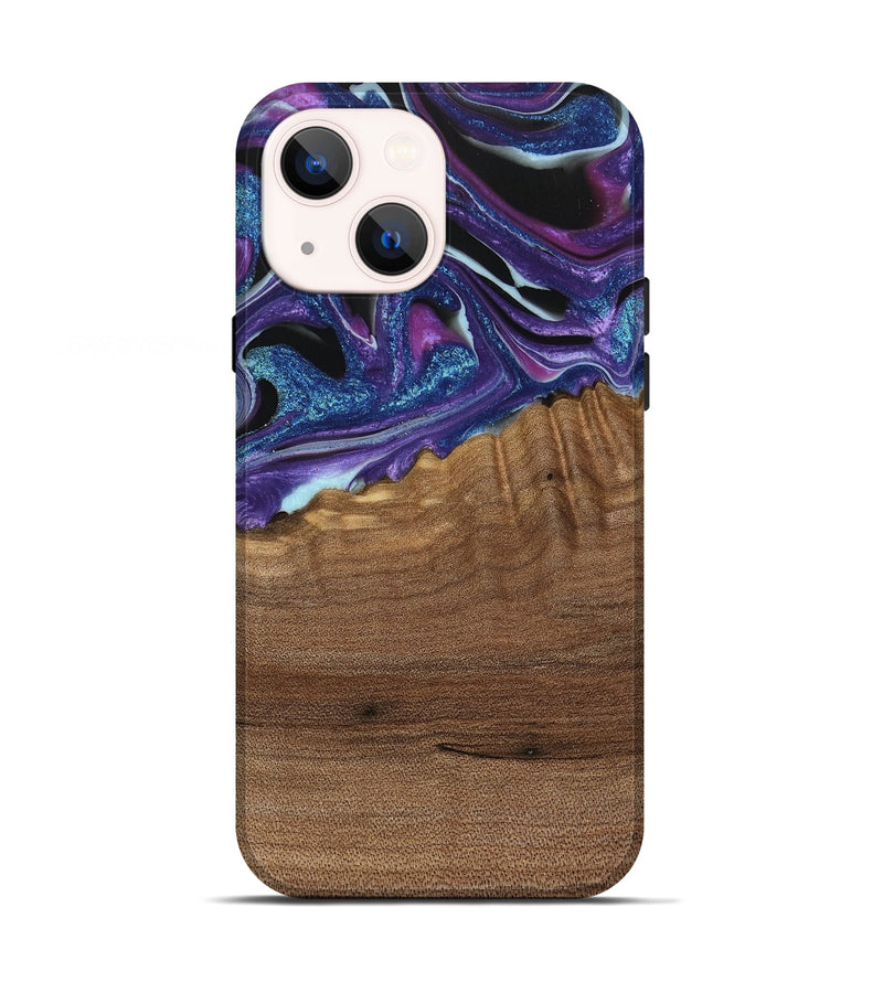 iPhone 13 Wood Live Edge Phone Case - Issam (Purple, 740594)