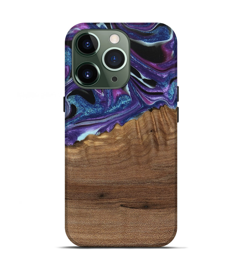 iPhone 13 Pro Wood Live Edge Phone Case - Issam (Purple, 740594)