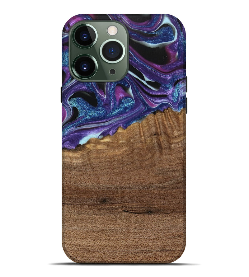 iPhone 13 Pro Max Wood Live Edge Phone Case - Issam (Purple, 740594)