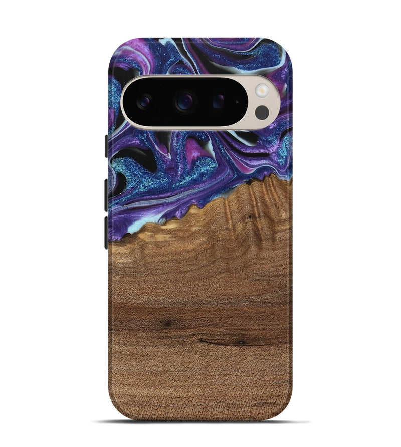 Pixel 9 Wood Live Edge Phone Case - Issam (Purple, 740594)