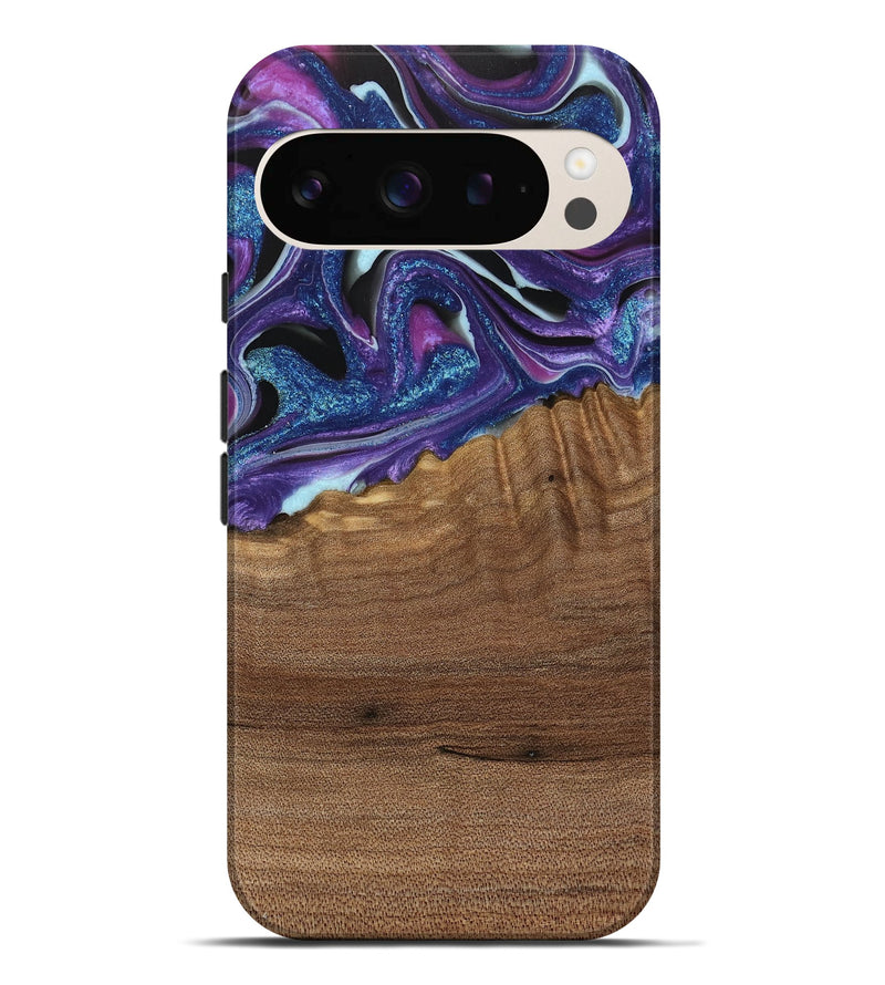 Pixel 9 Pro XL Wood Live Edge Phone Case - Issam (Purple, 740594)