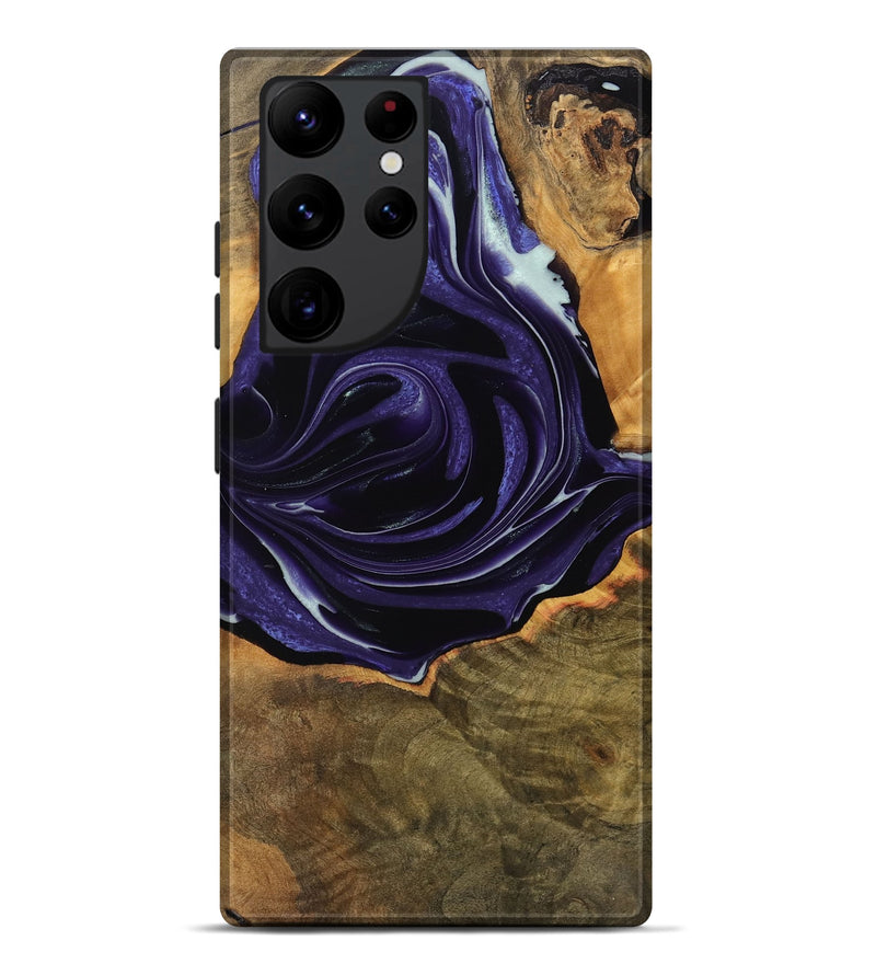 Galaxy S22 Ultra Wood Live Edge Phone Case - Tamma (Purple, 740595)