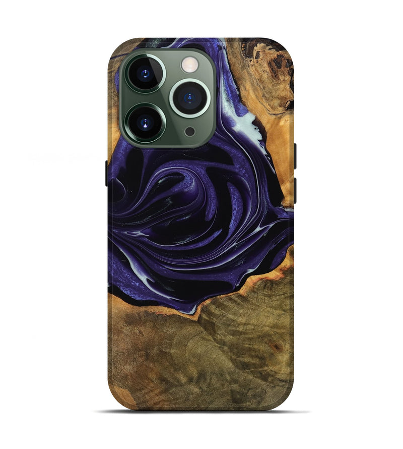 iPhone 13 Pro Wood Live Edge Phone Case - Tamma (Purple, 740595)