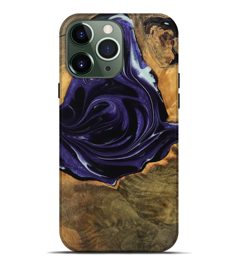 iPhone 13 Pro Max Wood Live Edge Phone Case - Tamma (Purple, 740595)