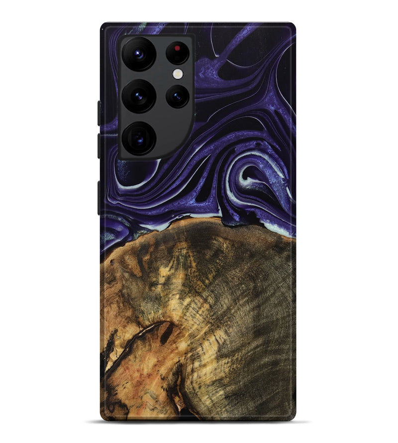 Galaxy S22 Ultra Wood Live Edge Phone Case - Essex (Purple, 740596)