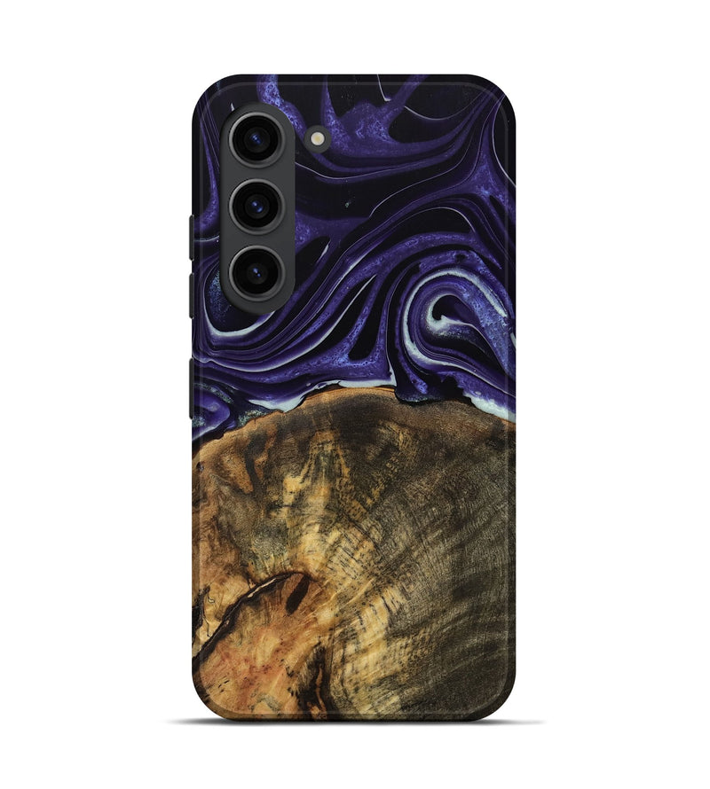 Galaxy S23 Wood Live Edge Phone Case - Essex (Purple, 740596)