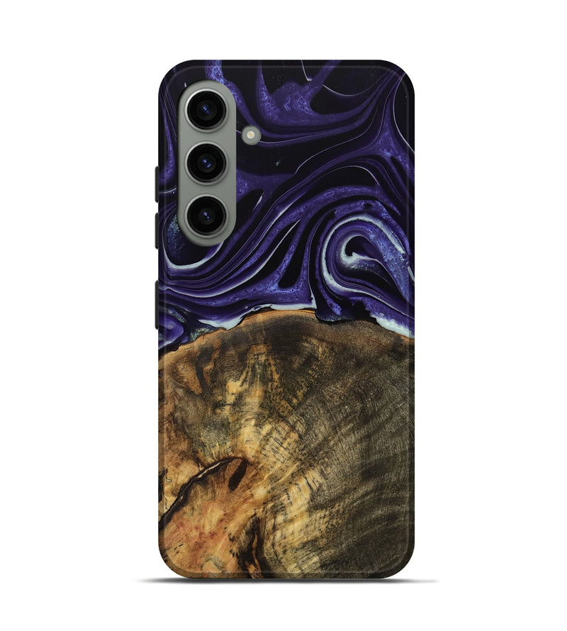 Galaxy S24 Wood Live Edge Phone Case - Essex (Purple, 740596)