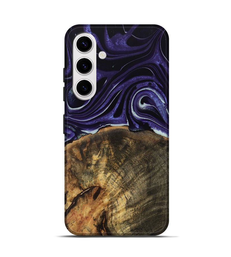 Galaxy S25 Wood Live Edge Phone Case - Essex (Purple, 740596)