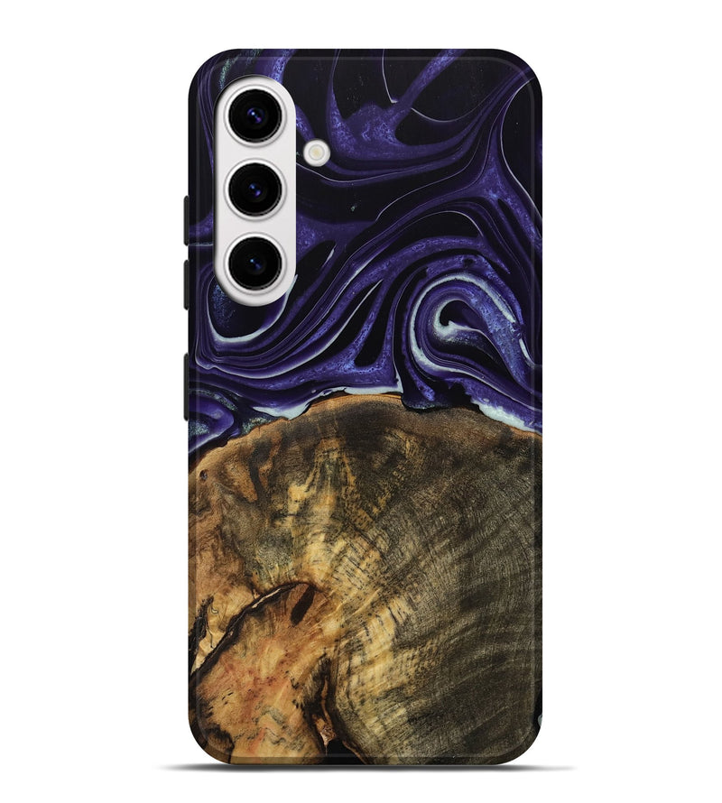 Galaxy S25 Plus Wood Live Edge Phone Case - Essex (Purple, 740596)