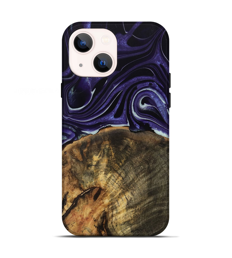 iPhone 13 Wood Live Edge Phone Case - Essex (Purple, 740596)