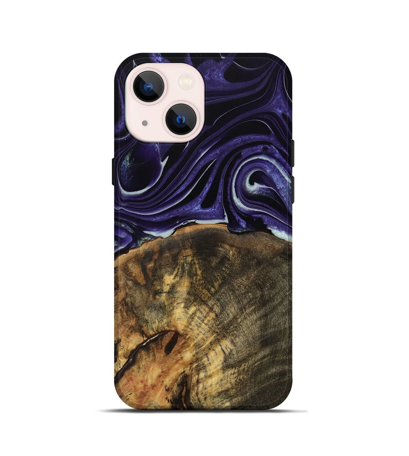 iPhone 13 mini Wood Live Edge Phone Case - Essex (Purple, 740596)