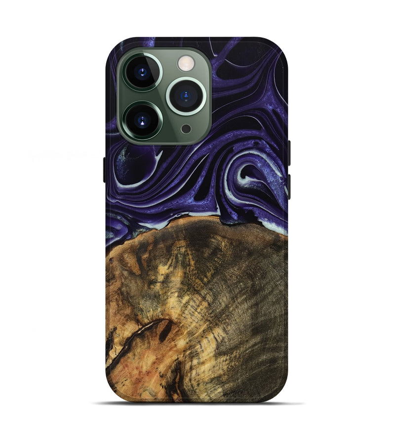 iPhone 13 Pro Wood Live Edge Phone Case - Essex (Purple, 740596)