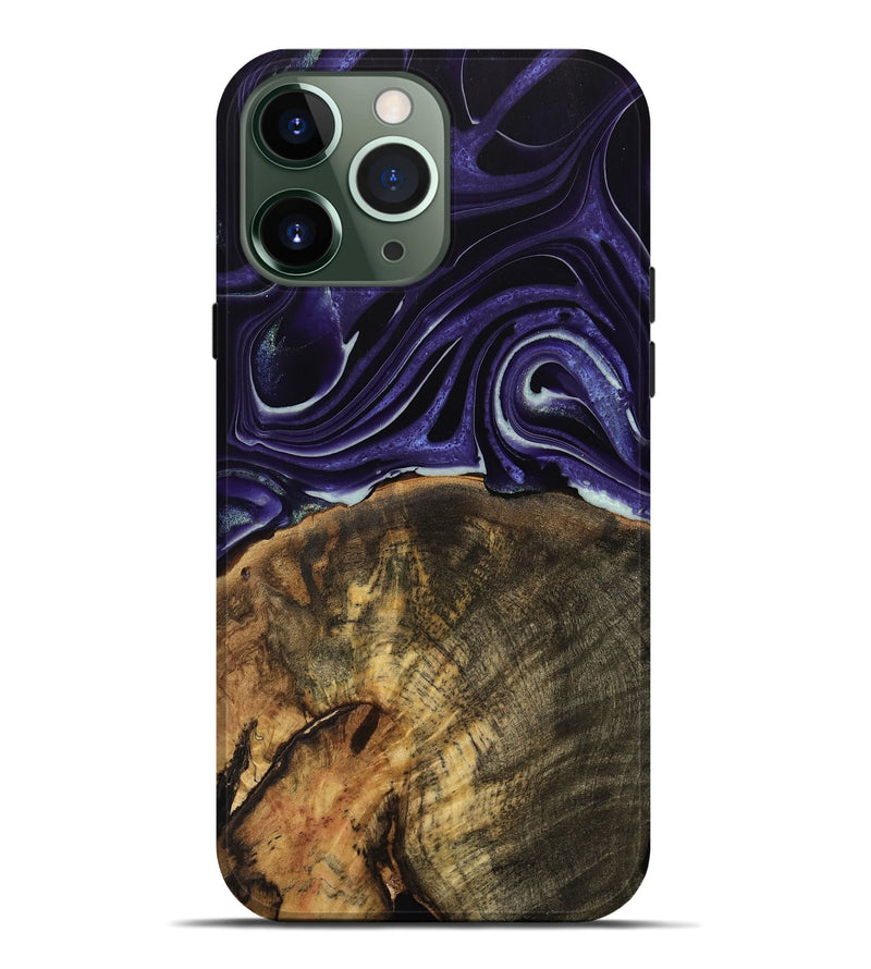 iPhone 13 Pro Max Wood Live Edge Phone Case - Essex (Purple, 740596)