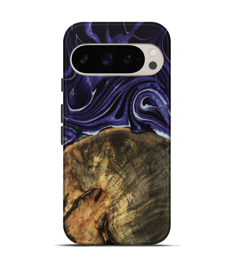 Pixel 9 Wood Live Edge Phone Case - Essex (Purple, 740596)