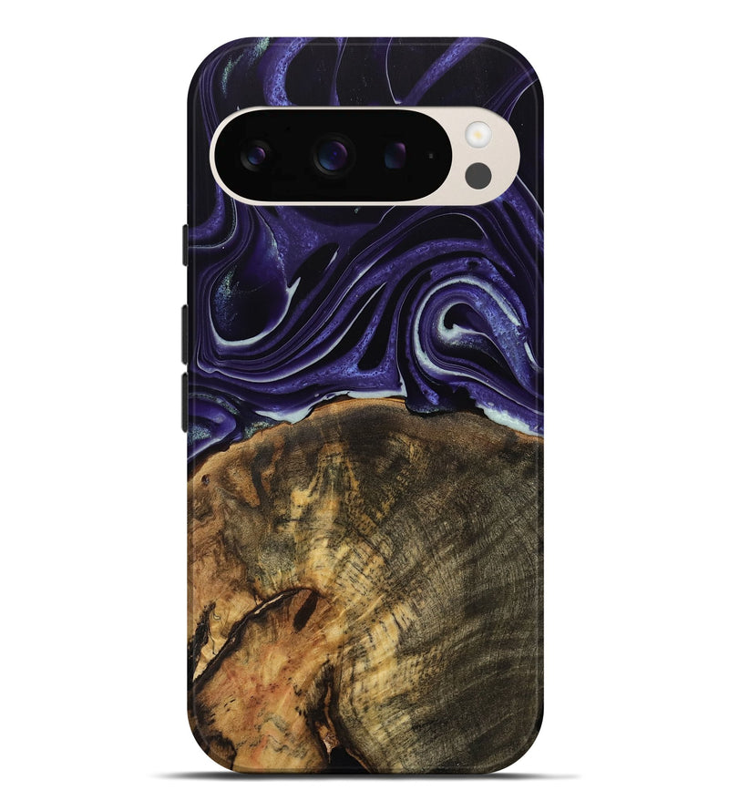 Pixel 9 Pro XL Wood Live Edge Phone Case - Essex (Purple, 740596)