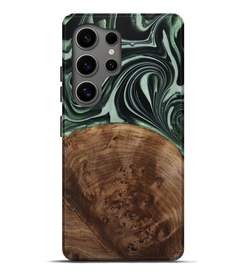 Galaxy S25 Ultra Wood Live Edge Phone Case - Sivo (Green, 740599)