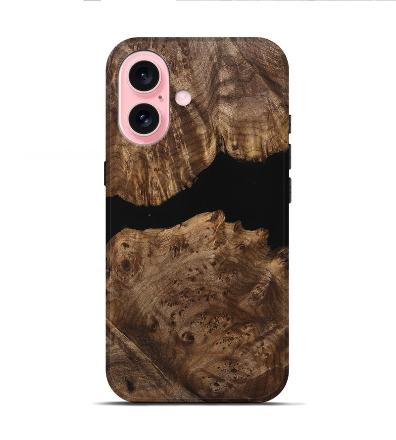 iPhone 16 Wood Live Edge Phone Case - Margaux (Wood Burl, 740600)