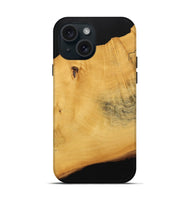 iPhone 15 Wood Live Edge Phone Case - Vanna (Wood Burl, 740601)