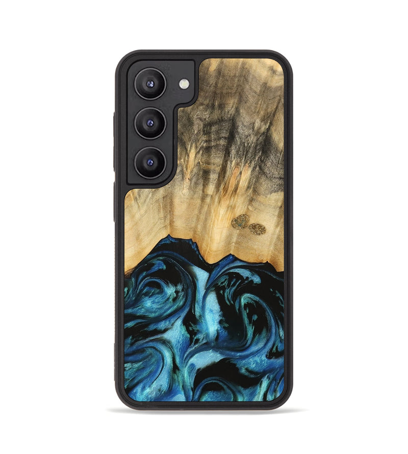 Galaxy S23 Wood Phone Case - Brionna (Blue, 740615)