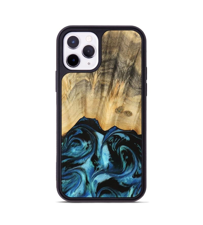 iPhone 11 Pro Wood Phone Case - Brionna (Blue, 740615)