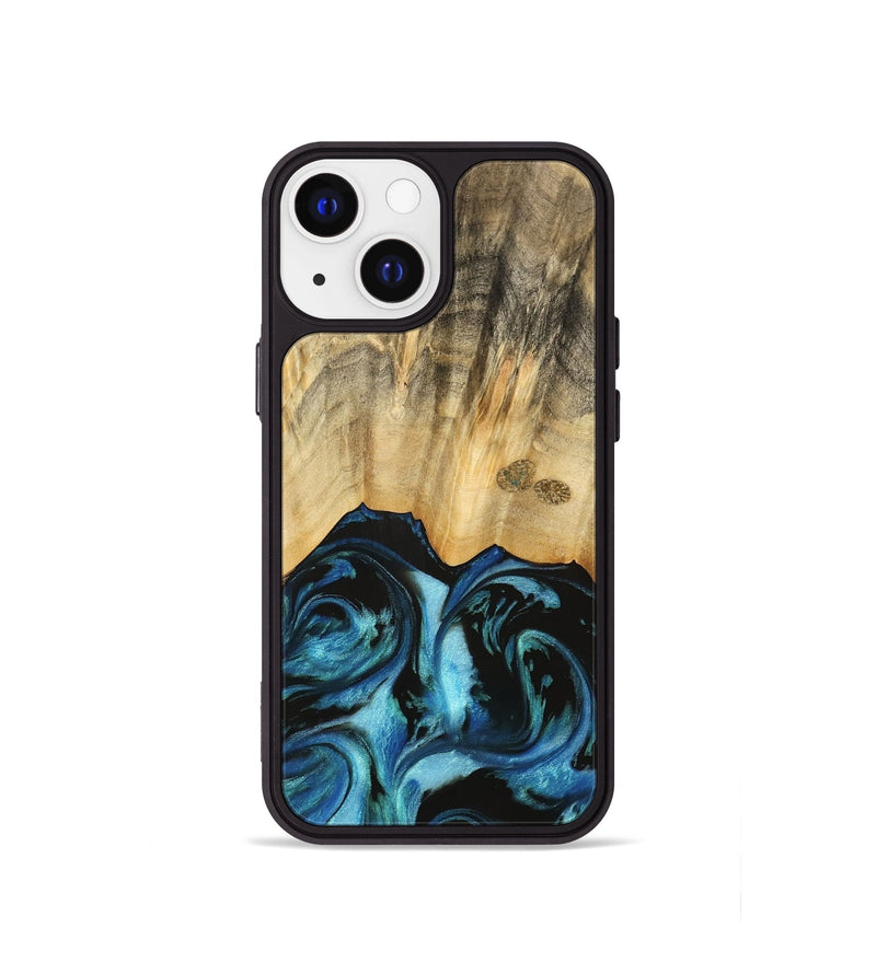 iPhone 13 mini Wood Phone Case - Brionna (Blue, 740615)