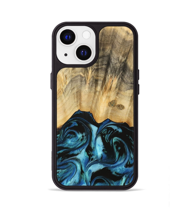 iPhone 13 Wood Phone Case - Brionna (Blue, 740615)