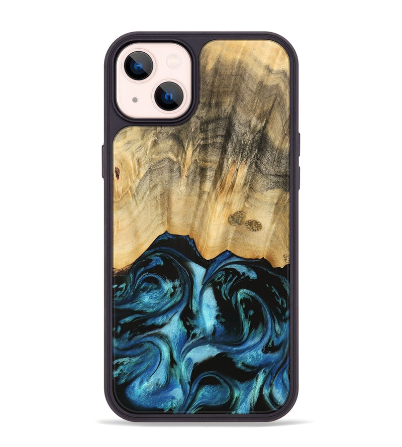 iPhone 14 Plus Wood Phone Case - Brionna (Blue, 740615)