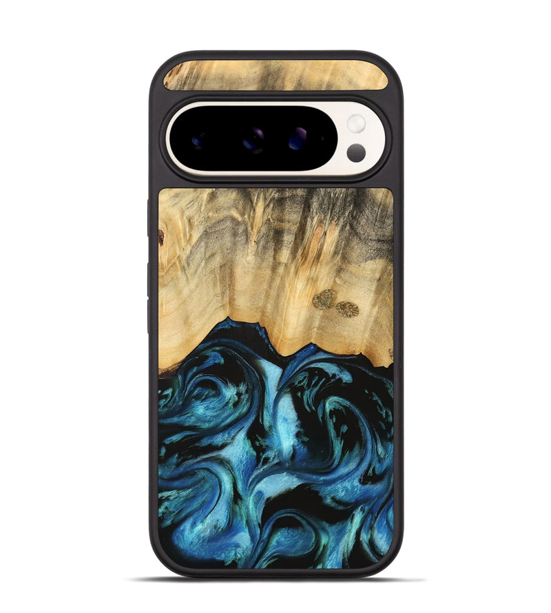 Pixel 9 Pro Wood Phone Case - Brionna (Blue, 740615)